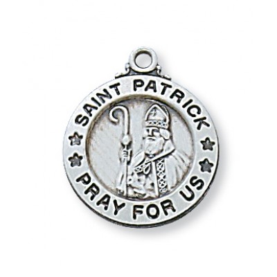 Sterling Silver Saint Patrick Pendant w/18in. Chain - 735365609567 - L700PT