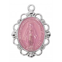 16-18" Ch Ss Pink Mirac Medal