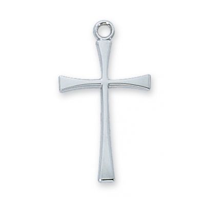 Sterling Silver Cross 1 inch 18 inch Necklace Chain And Box - 735365596553 - L8019