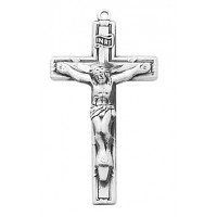 Antique Pewter Crucifix 18 inch Necklace Chain / Gift Box