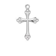 Sterling Silver 13/16in. Cross 18 inch Necklace & Gift Box