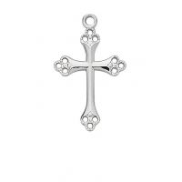 Sterling Silver 13/16in. Cross 18 inch Necklace & Gift Box