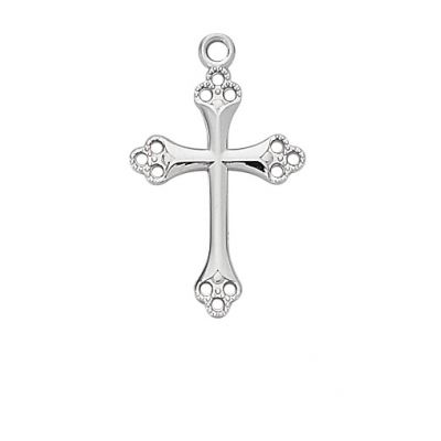 Sterling Silver 13/16in. Cross 18 inch Necklace & Gift Box - 735365277599 - L9148