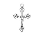 Sterling Silver 13/16 inch Crucifix 18 inch Necklace Chain