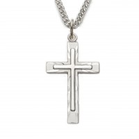 24" Ch Ss Cross With Cross