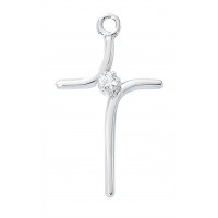 16-18" Ch Ss Curved Cross
