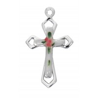 16-18" Ch Ss Cloisonne Cross
