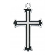 18" Ch Ss Cross W/black Fill