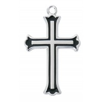 18" Ch Ss Cross W/black Fill