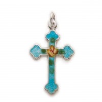 16"-18" Ch Ss Cross W/blue