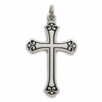 18" Ch Ss Cross W/black Fill