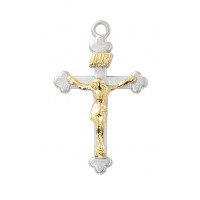 16-18" Ch Ss 2tone Crucifix