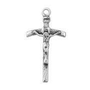 18" Ch Papal Crucifix