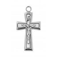 24"ch Ss Flared Crucifix