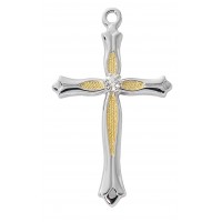 18" Ch Sterling 2-tone Cross