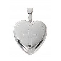 16-18" Ch Ss Heart Locket