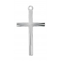 18" Ch Sterling Die Cut Cross