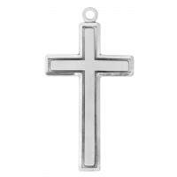 24" Ch Sterling Silver Cross