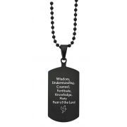 Black Stainless 7 Gif Dog Tag