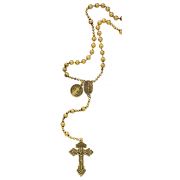 Gold Plated St. Bend Rosary -