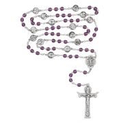 6mm Purple Station Cross Rosary