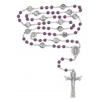 6mm Purple Station Cross Rosary