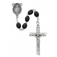 4x6 Mm Black Wood Rosary