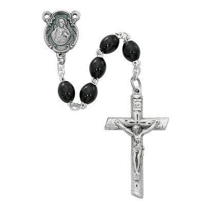 4x6 Mm Black Wood Rosary - 735365527625 - P356R