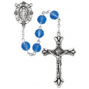 8mm Sapphire Glass Rosary Boxe