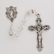 8mm Sun-cut Crystal Rosary -