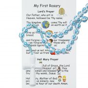 Kid's Blue Cross Rosary Carded