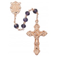 8mm Amethyst Rose Gold Rosary