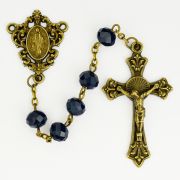 Ant Gold Blue Sun-cut Rosary