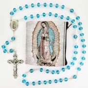 Aqua Guadalupe Rosary & Pouch