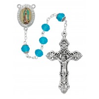 Aqua Crystal Guadalupe Rosary