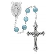 Blue Swirl Rosary, Boxed