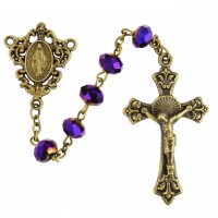 8mm Antique Gold Metallic Purp