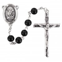 8mm Black Wood St Michael Card