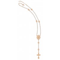 Rose Gld Crystal Necklace With