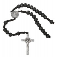 Black Wood St Benedict Necklac