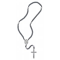 6mm Hematite Corded St. Michae