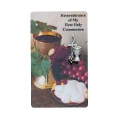 Pewter Communion Pin w/Holy Card