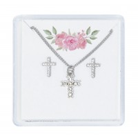 Crystal Cross Earrings & Penda