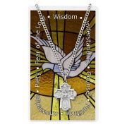 4-way Cross, Prayer Card Set w/24 inch Chain