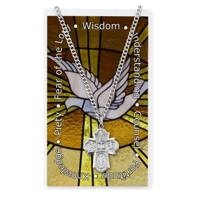 4-way Cross, Prayer Card Set w/24 inch Chain 735365156306 - PSD2410
