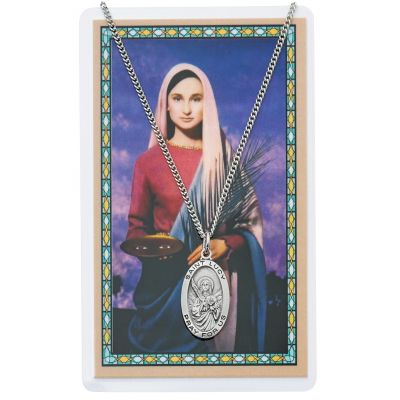 Saint Lucy Medal, Prayer Card Set 735365270897 - PSD500LU