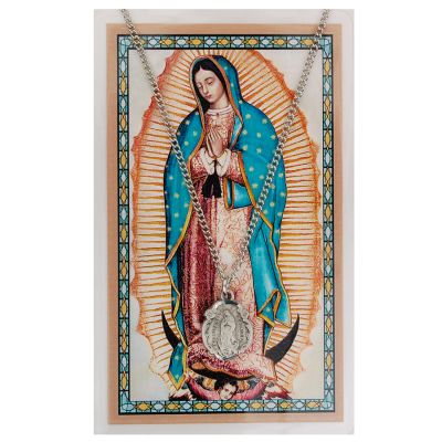 Our Lady of Guadalupe Medal, Prayer Card Set 735365284887 - PSD500OLG