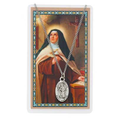 Saint Teresa Avila Medal, Prayer Card Set 735365270934 - PSD500TH