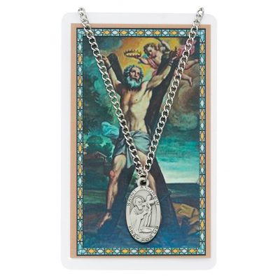 Saint Andrew Medal, Prayer Card Set 735365271009 - PSD550AW