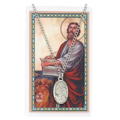 Saint Mark Medal, Prayer Card Set 735365527298 - PSD550MR